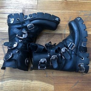 New Rock 391-S1 Unisex Black Boots Reactor Boots